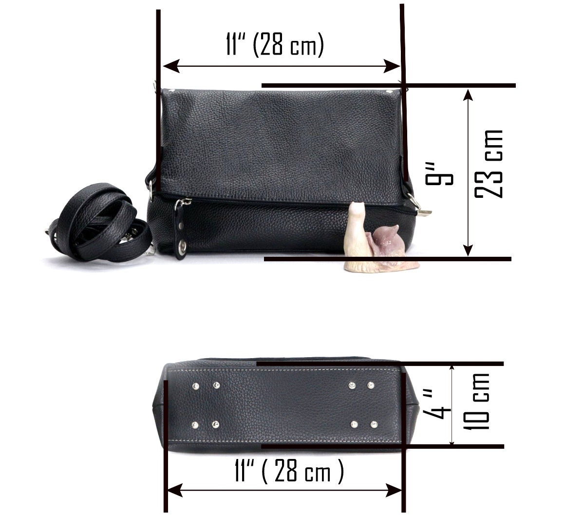 Foldover Leather Bag women Crossbody Fold Over purse Etsy Nederland