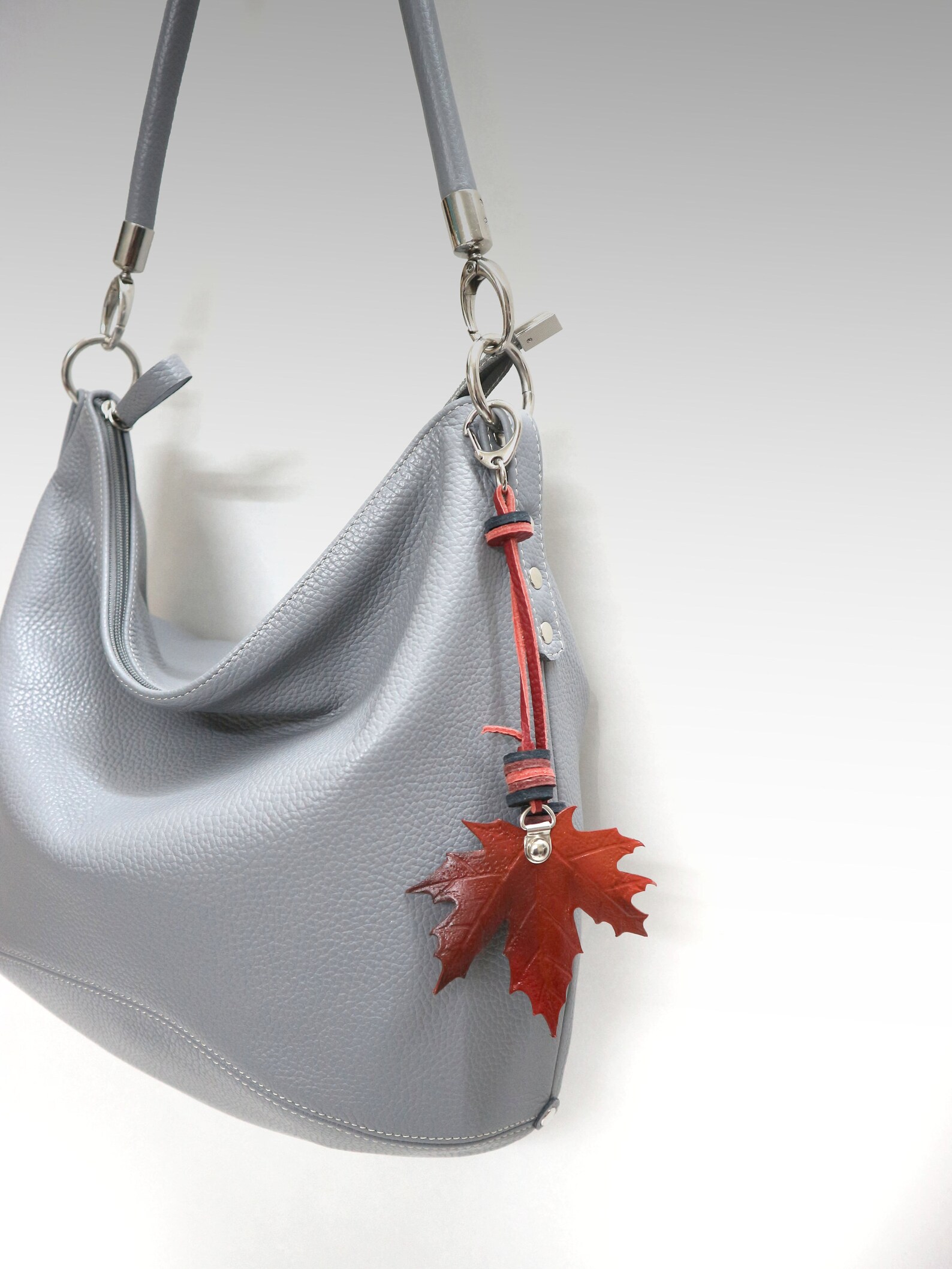 Leather bag charm handbag decoration molded handpainted Etsy