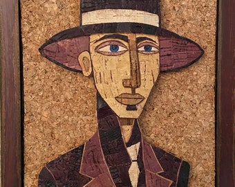 Arte con corchos de vino, regalos con corchos de vino, artesanías con corchos de vino, arte del vino, corchos de vino, arte abstracto