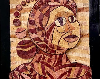 Arte del corcho del vino, regalos del corcho del vino, artesanías del corcho del vino, arte del vino, corcho del vino, arte abstracto