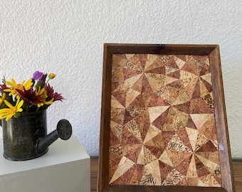 Arte del corcho del vino, regalos del corcho del vino, artesanía del corcho del vino, arte del vino, arte abstracto, paraguas