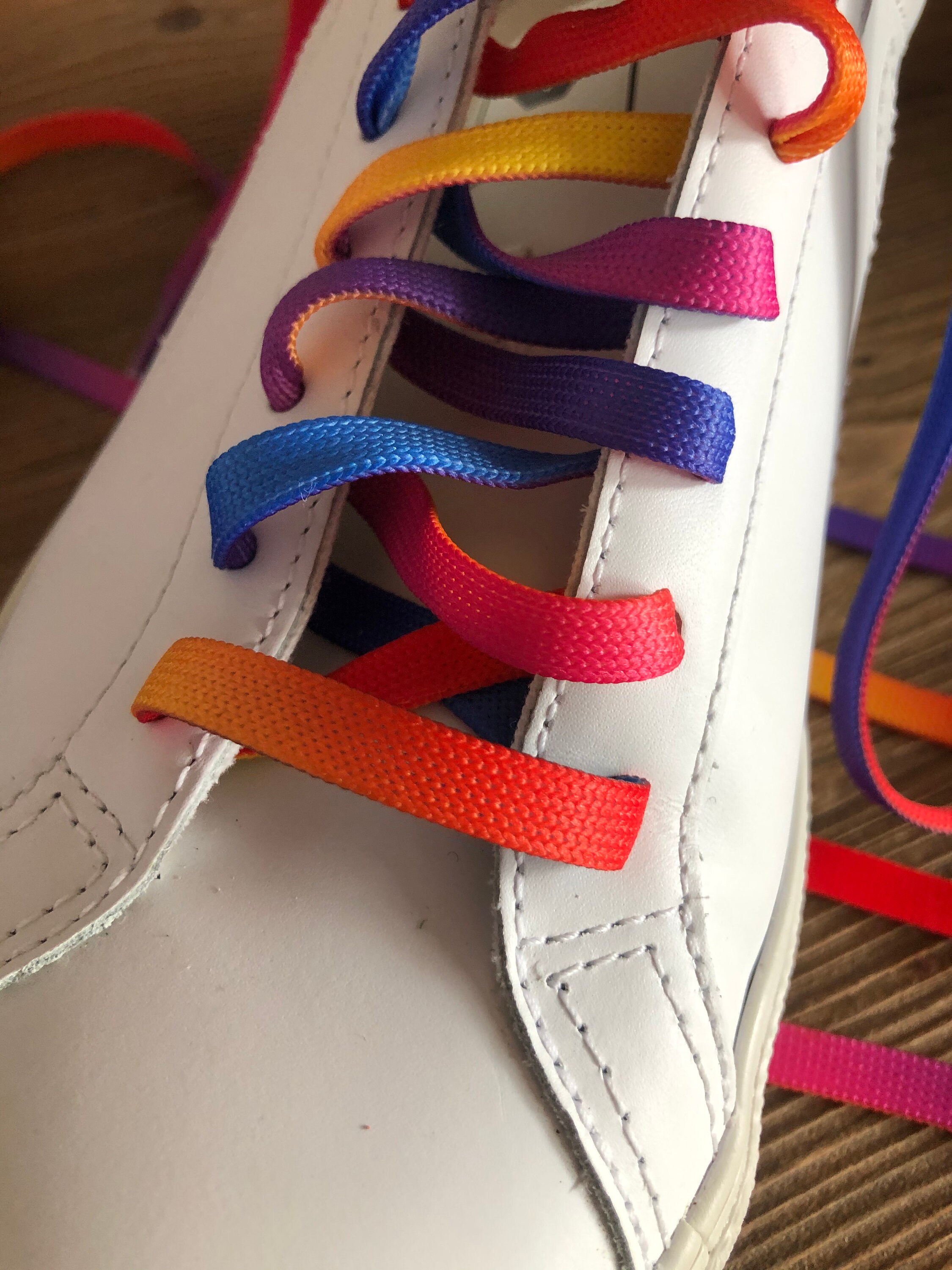 Rainbow Shoelaces Rainbow Printed Shoelace 50 Inches Long Etsy UK