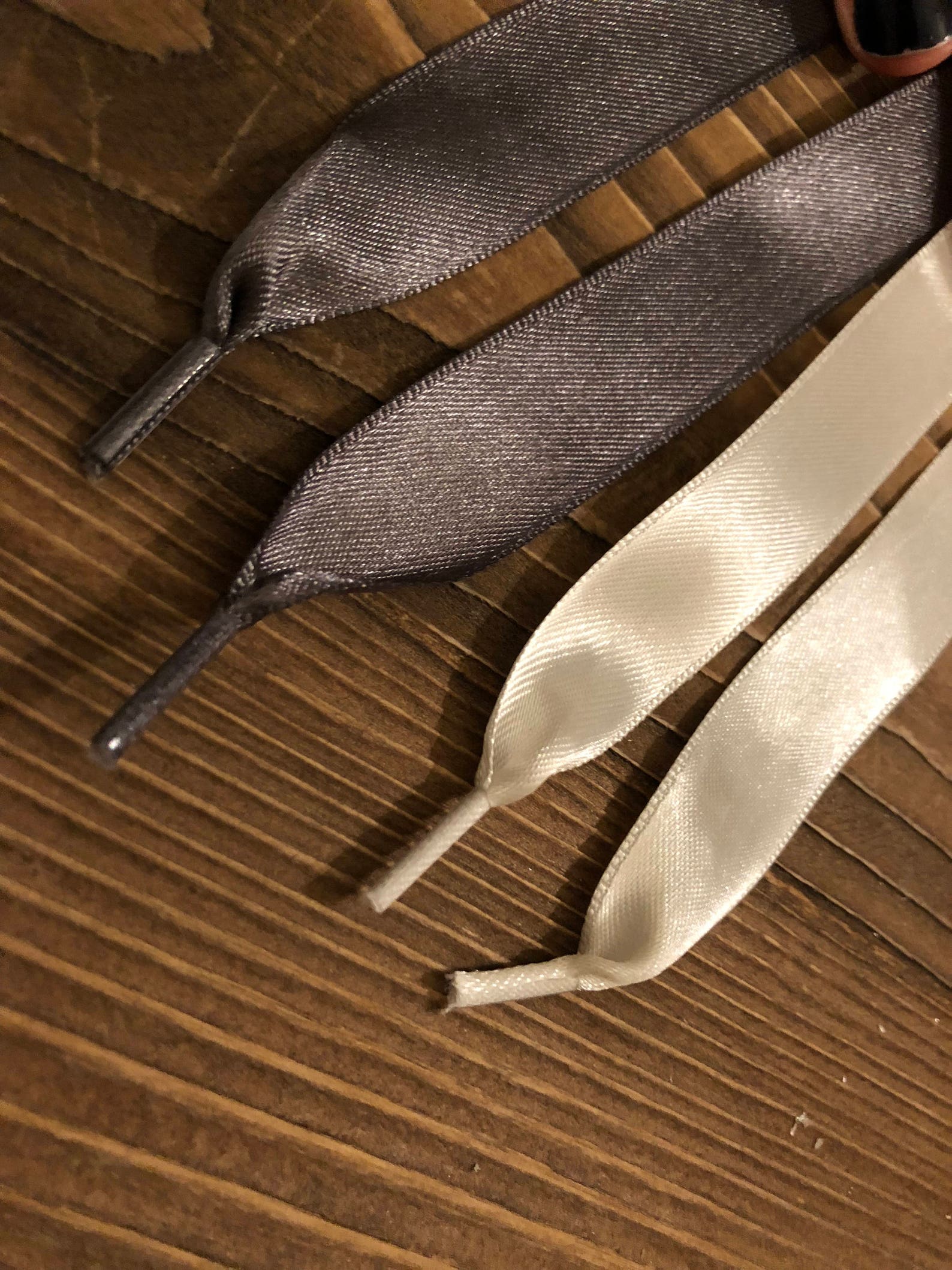 47 Inches 120 Cm Ivory Satin Shoelaces Gray Satin Shoelaces Etsy