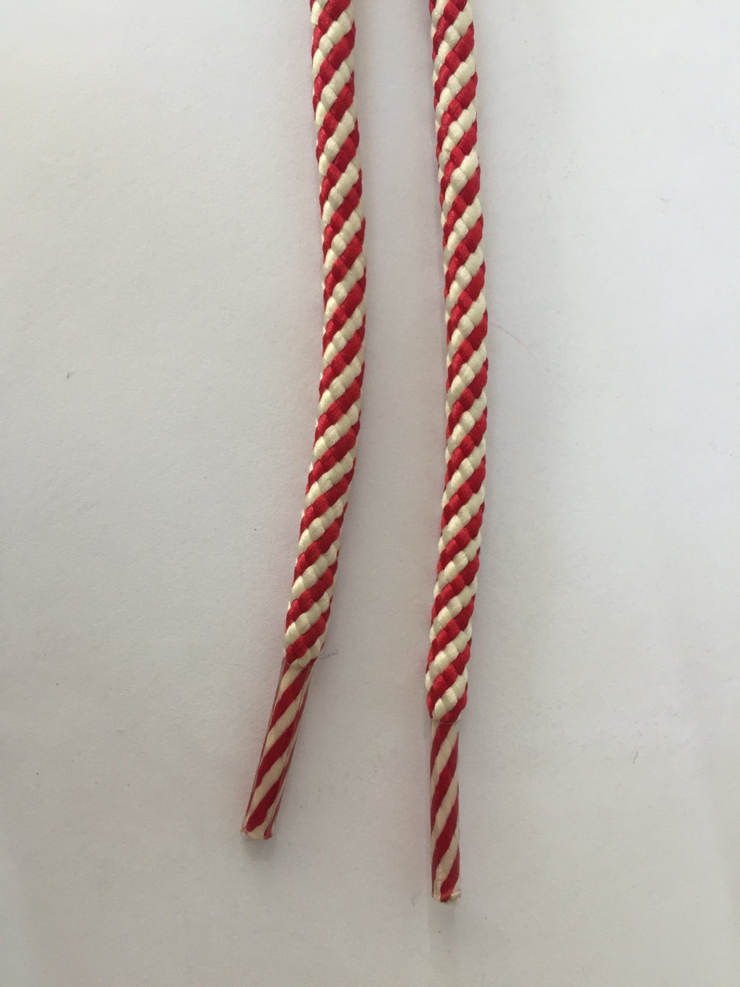 Sugarcane Shoelace, Red and White Shoelace, Christmas Shoelaces, Fancy