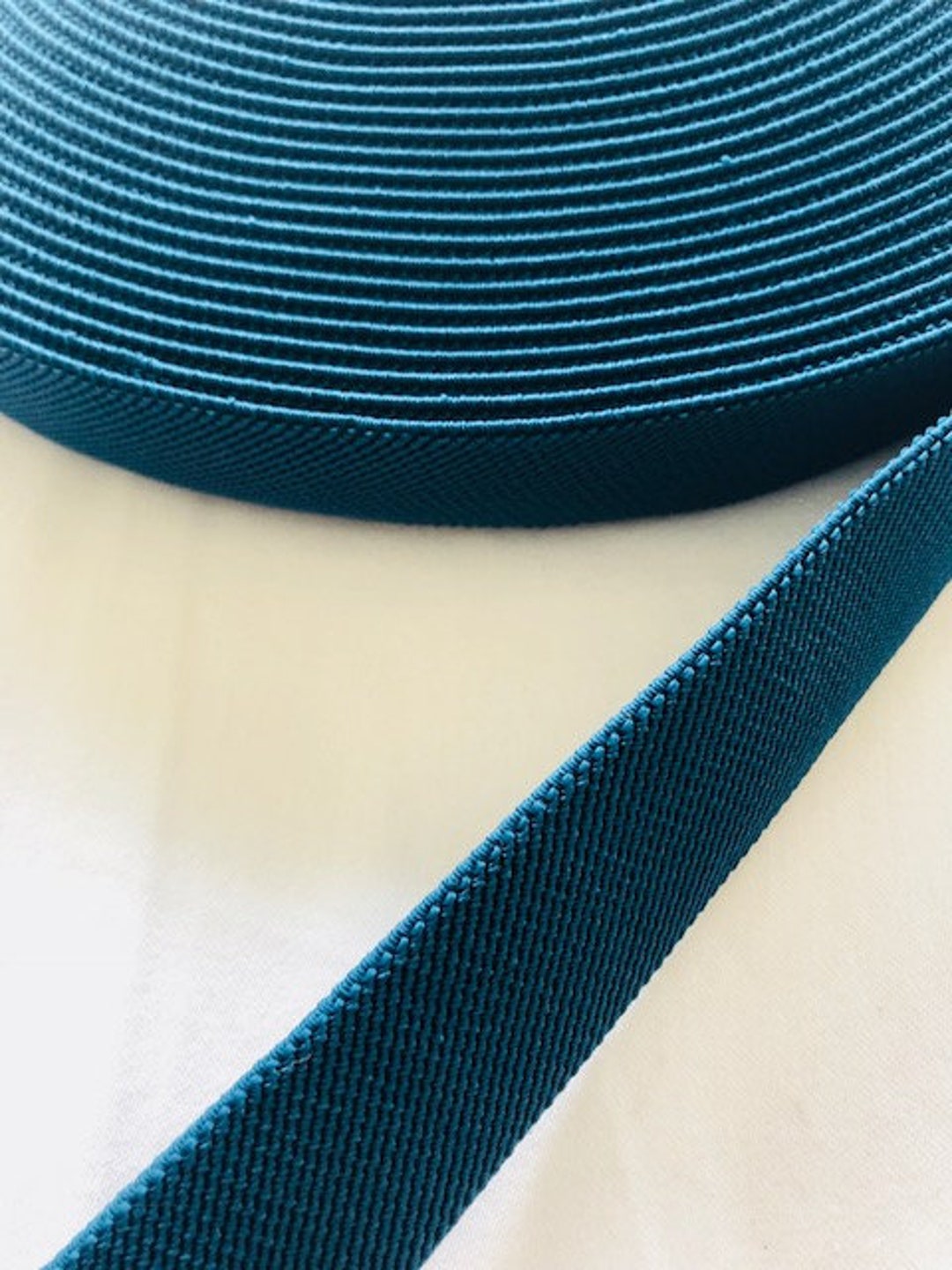 Elastic Band, Petrol Blue Elastic Waistband, Suspender Elastic, Heavy