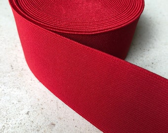 2 inch elastic, Red elastic 2 inch, Red elastic 50 mm, red elastic , red elastic waistband, elastic by the yard,