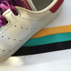 Satin Shoelaces, Cute Shoelaces, Puma Shoelaces, Satin Cord with tipping,  satin ribbon shoelaces, shoelace for trainers