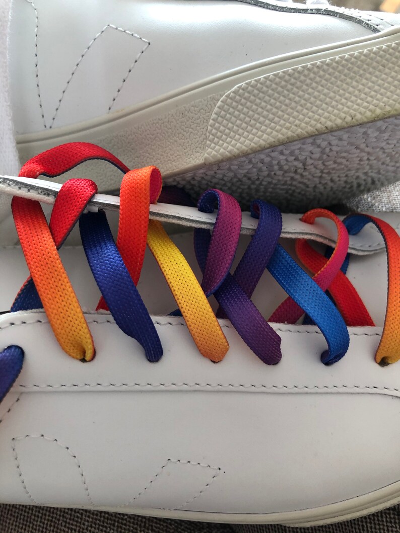 Rainbow Shoelaces Rainbow Printed Shoelace 50 Inches Long Etsy UK