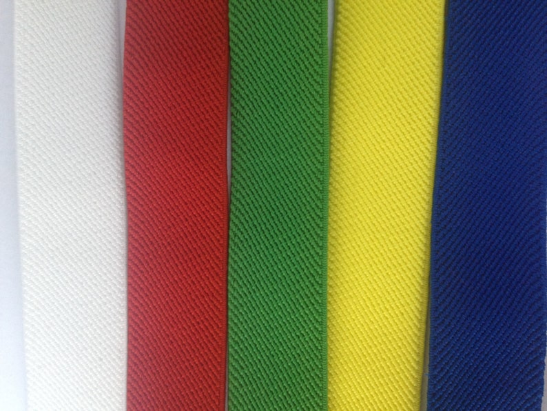 1 inch elastic, All colors, 1 in suspender elastic,1 in waistband elastic, elastic by the yard, wholesale elastic image 2