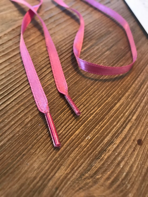 Lacci magri in raso rosa lacci in raso fucsia lunghi 47 pollici cordoncino con punta lacci a nastro in raso lacci per scarpe da ginnastica Etsy Italia
