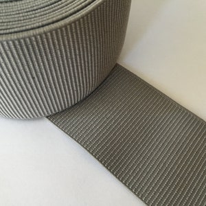 Elastic Waistband,Gray ruffled elastic webbing, 6 cm wide - 2.4 in wide elastic webbing