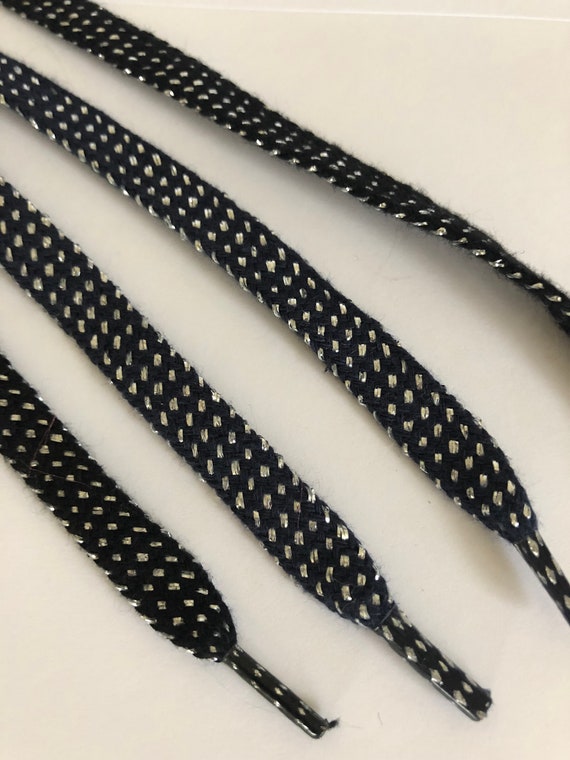 Lacets noirs avec paillettes Lacets de No l Lacets fantaisie