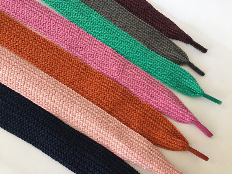 Ribbon Shoelaces Polyester Webbing Cord Polyester Shoelaces 1 inch wide Polyester Shoelaces