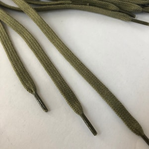 Khaki Cotton Shoelace, Colored Shoelace, Shoelace for trainers, cotton shoelaces
