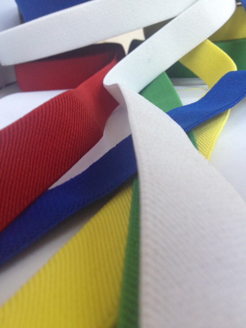 1 inch elastic, All colors, 1 in suspender elastic,1 in waistband elastic, elastic by the yard, wholesale elastic image 3