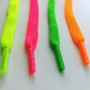 Neon Shoelace, Polyester Shoelace, Yellow Shoelace, Green Shoelace, Pink Shoelace, Orange Shoelace