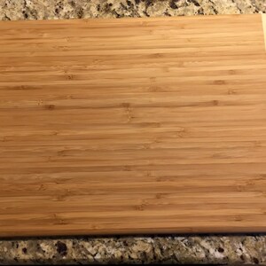 Custom Engraved Bamboo Cutting Board with name, design or recipe Rectangle 18x12