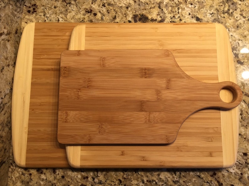 Custom Engraved Bamboo Cutting Board with name, design or recipe image 8