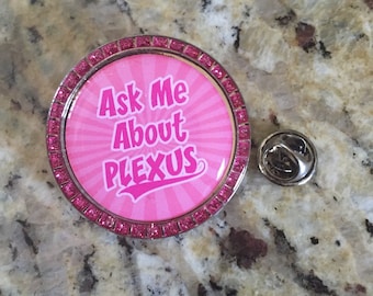 Ask Me About Plexus lapel pin