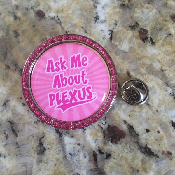 Ask Me About Plexus lapel pin