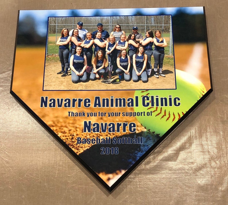 Custom Baseball Home Plate Plaque Etsy