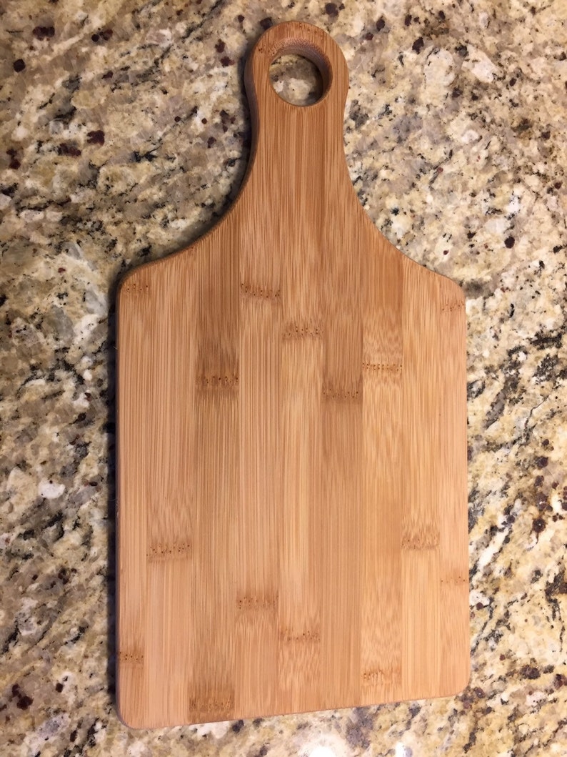 Custom Engraved Bamboo Cutting Board with name, design or recipe image 9
