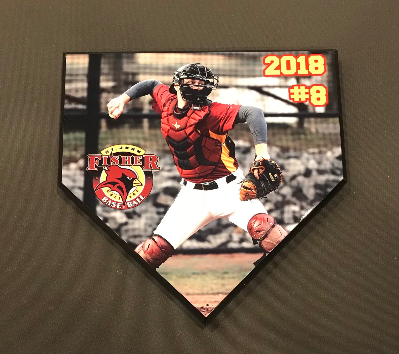 Custom Baseball Home Plate Plaque Etsy
