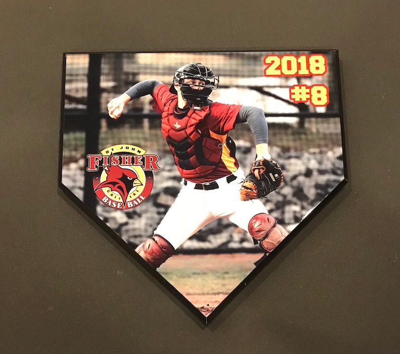 Custom Baseball Home Plate Plaque Etsy