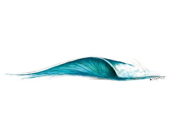 Printable Surf Art "6ft. Peak" Wave (22" x 11")