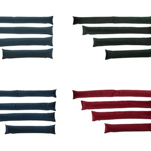 Draught Excluder Polyester Velvet in 4 size options - 3ft, 4ft, 5ft and 6ft and available in 4 colour choices