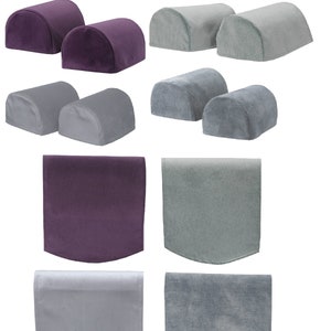 Luxury Plush Soft Velvet Arm Caps and Chairbacks in 4 colours (Purple, Sage, Silver and Woodland)