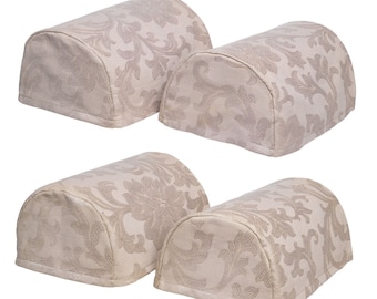 Decorative Pair of Damask Round Arm Caps -  3 colour options