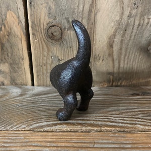 Cast Iron Dog Tail Hook or Handle for Cupboard Door or Drawer - available as 1, 2, 3 or 4 pack sizes