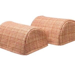 Harris Tweed Sofa/Armchair Arm Caps - Calluna Salmon (sold as a pair)