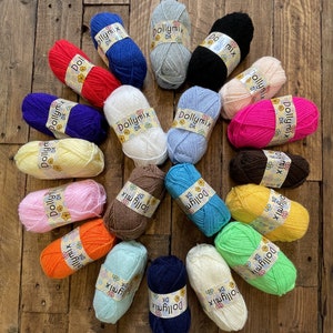WOOL Knitting Yarn HUGE 20 ball bundle BRIGHT Rainbow mix of colours SALE DK