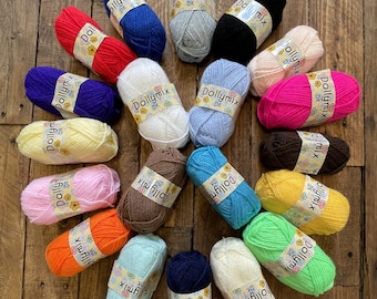 King Cole Dollymix DK Toy and Craft Double Knitting Yarn - Variety Pack of 20 x 25g Balls