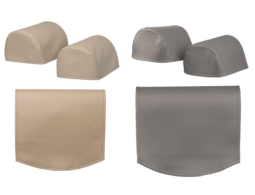 Faux Leather Chair Back and Arm Caps Antimacassar Furniture Sofa Cover