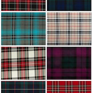 Tartan Table Runner UK Made in 8 Colours Check Dining Tablecloth 72&quot; Length