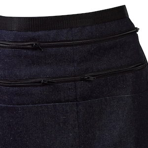 Portasoldi con cerniera e tasca per contanti, grembiule in denim per bagagliaio, resistente, con cinturino regolabile
