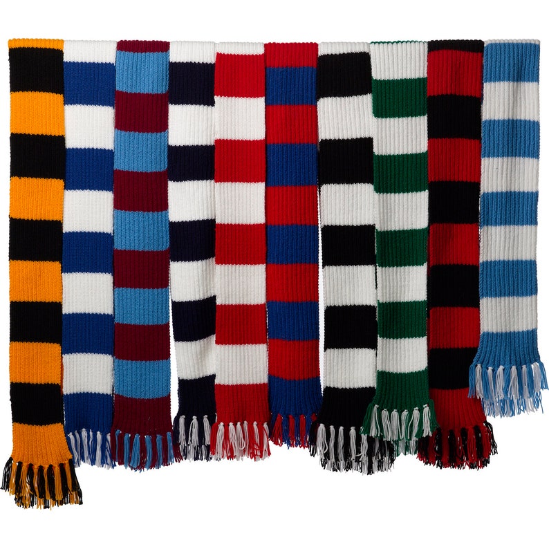 Striped Sports Scarf Kit Knitting Pattern & Wool Various | Etsy