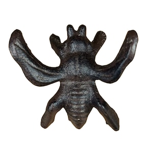 Gancho o manija para abrigos de hierro fundido de abeja para puerta o cajón de armario, disponible en tamaños de paquete de 1, 2, 3 o 4