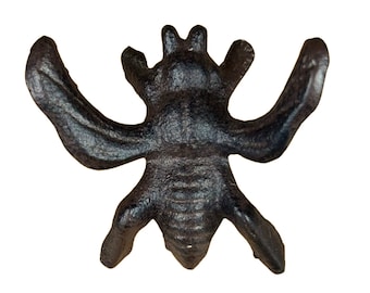 Bee Cast Iron Coat Hook or Handle for Cupboard Door or Drawer - available as 1, 2, 3 or 4 pack sizes