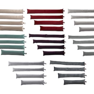 Luxury Plush Soft Velvet Draught Excluder Extra Long Door Draft Stopper - 8 colours and 4 different size options - 3ft, 4ft, 5ft and 6ft