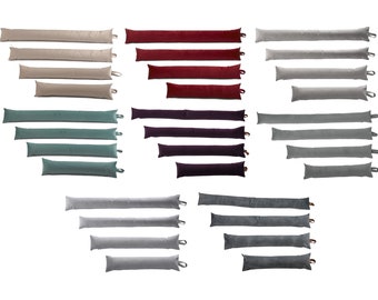 Luxury Plush Soft Velvet Draught Excluder Extra Long Door Draft Stopper - 8 colours and 4 different size options - 3ft, 4ft, 5ft and 6ft