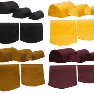 Corduroy Round Arm Caps or Chair Backs (4 Colours)