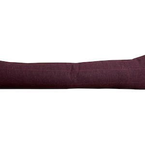 Purple and Red Checked Wool Draught Excluder with Leatherette Handle  (2 Size options - 3ft, 4ft)