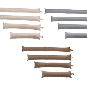Luxury Plush Faux Suede Draught Excluder Extra Long Door Draft Stopper - 3 colours and 4 different size options - 3ft, 4ft, 5ft and 6ft