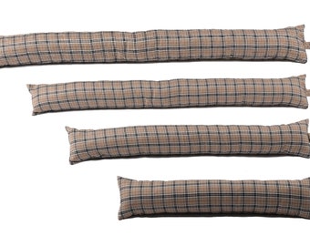 Caramel Thompson Tartan Check Draught Excluder (4 Size options - 3ft, 4ft 5ft and 6ft)