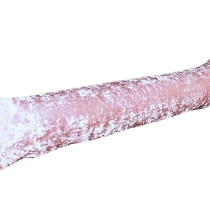 Pale Pink Crushed Velvet 3ft Draught Excluder Draft Stopper