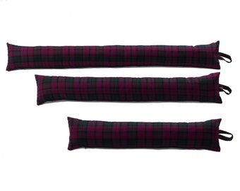 Lindsay Tartan Draught Excluder French Patio Door Long Draft Stopper (Available in 4 Size Options - 3, 4, 5 and 6ft)